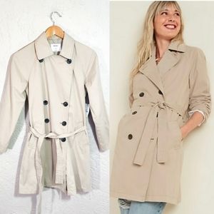 Old Navy Water Resistant Trench Coat Tan Size XS NEW